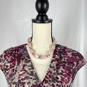 ICervoni Creations Rose Quartz Beaded Necklace with Amethyst Accents Necklace